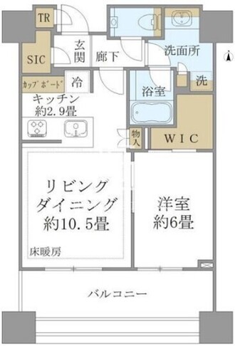 白金ザスカイ 2207 間取り図