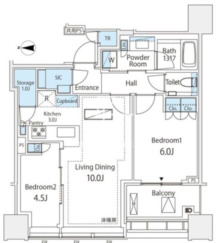 白金ザスカイ 3020 間取り図