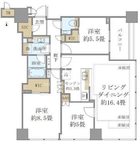 白金ザスカイ 1910 間取り図