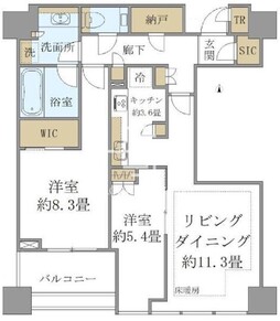 白金ザスカイ 2908 間取り図