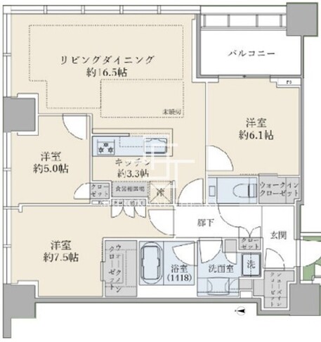 白金ザスカイ 2213 間取り図