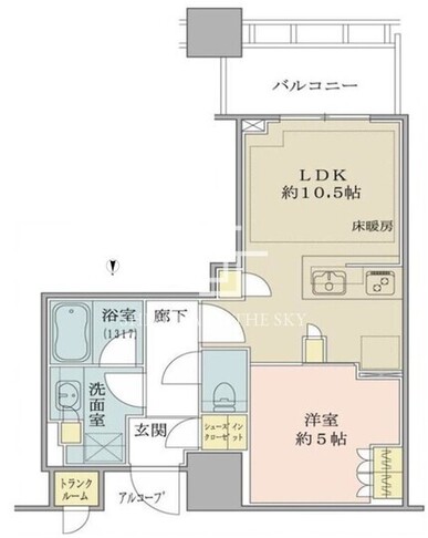白金ザスカイ 1104 間取り図