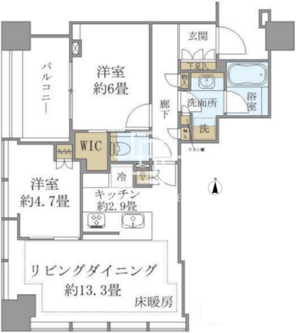 白金ザスカイ 1102 間取り図