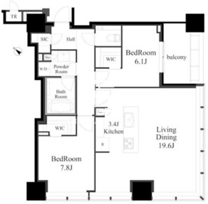 白金ザスカイ 2710 間取り図
