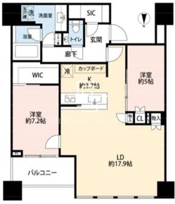 白金ザスカイ 12F-06 間取り図