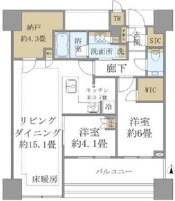 白金ザスカイ 1110 間取り図