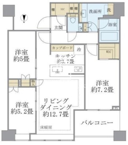 白金ザスカイ 3513 間取り図