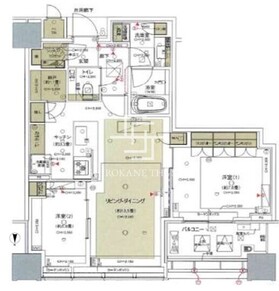 白金ザスカイ 16F-04 間取り図