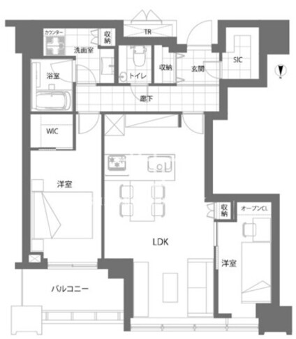 白金ザスカイ 3818 間取り図