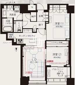 白金ザスカイ 3716 間取り図