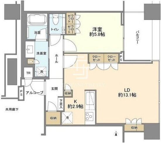 白金ザスカイ 2910 間取り図