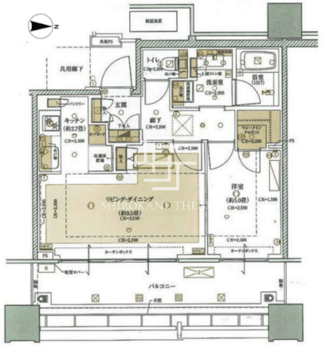 白金ザスカイ 9F-05 間取り図