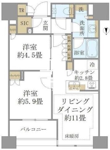白金ザスカイ 1318 間取り図