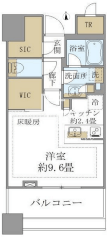 白金ザスカイ 606 間取り図