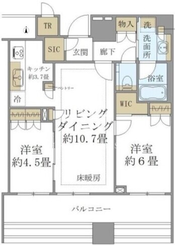 白金ザスカイ 1204 間取り図